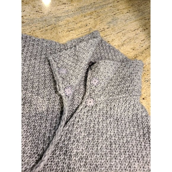 Elsamanda Sleeveless Chunky Knit Cardigan Sweater Wool Alpaca Gray One Size - Picture 5 of 11